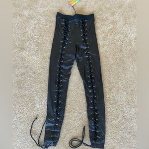 Dolls Kill cross cross leggings